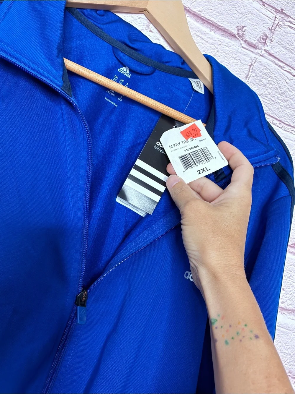 Adidas Essentials 3-Stripes Tricot Track Jacket NWT 2X